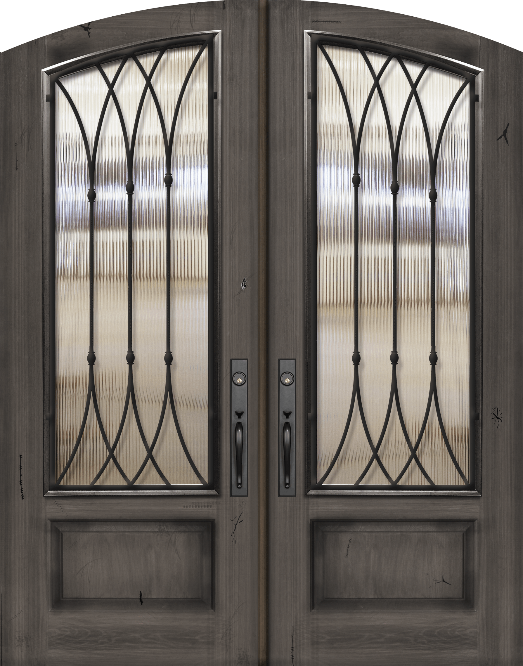 Arch Top Double Warwick® - 8'0” Fiberglass Door