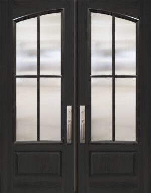 Square Top Arch Double 4 Lite SDL - 8'0” Fiberglass Door