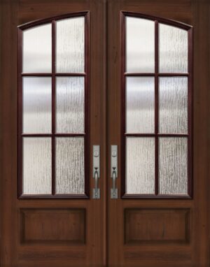 Square Top Arch Double 6 Lite SDL - 8'0” Fiberglass Door