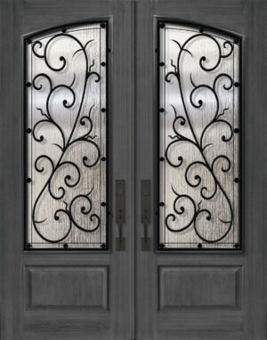 Square Top Arch Double BellagioTM - 8'0” Fiberglass Door