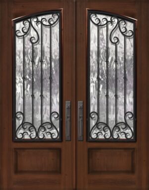 Square Top Arch Double ValenciaTM - 8'0” Fiberglass Door
