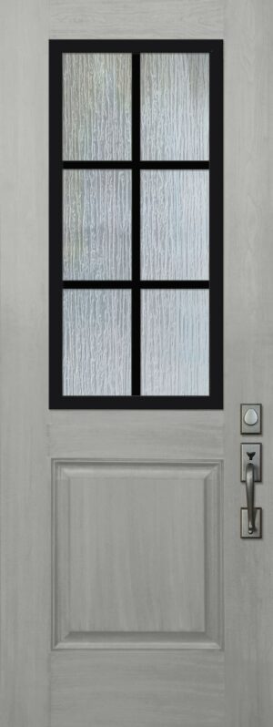 6 Lite 2/3 Aluminum SDL - 8'0” Fiberglass Door