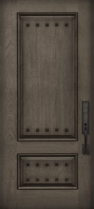 2 Panel Square with Clavos - 6’8” Fiberglass Door