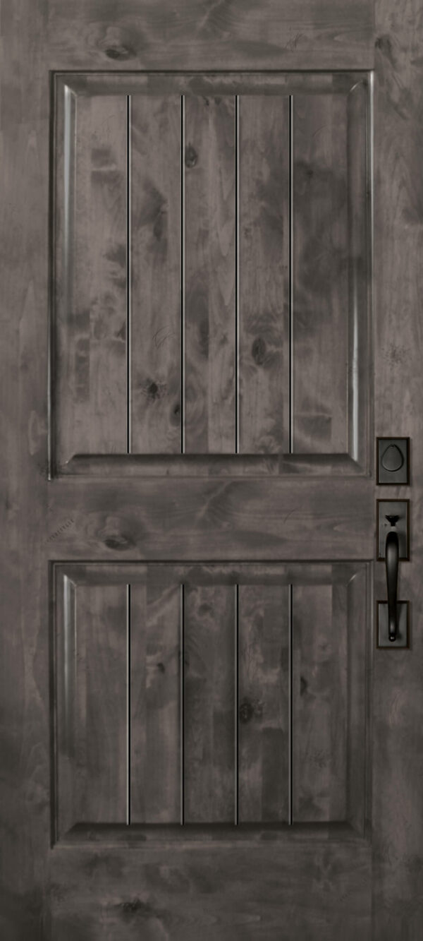 2 panel v grooved   68 wood door