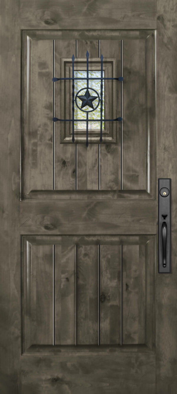 2 panel with speakeasy   68 wood door
