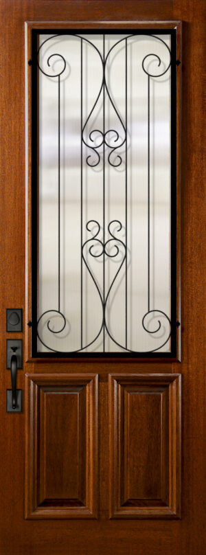Wrought Iron Wood Doors