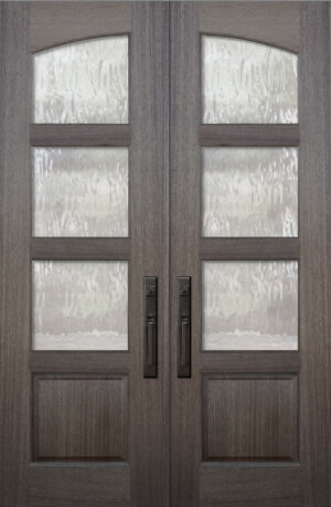 3 Lite TDL Continental Double - 8'0" Wood Door