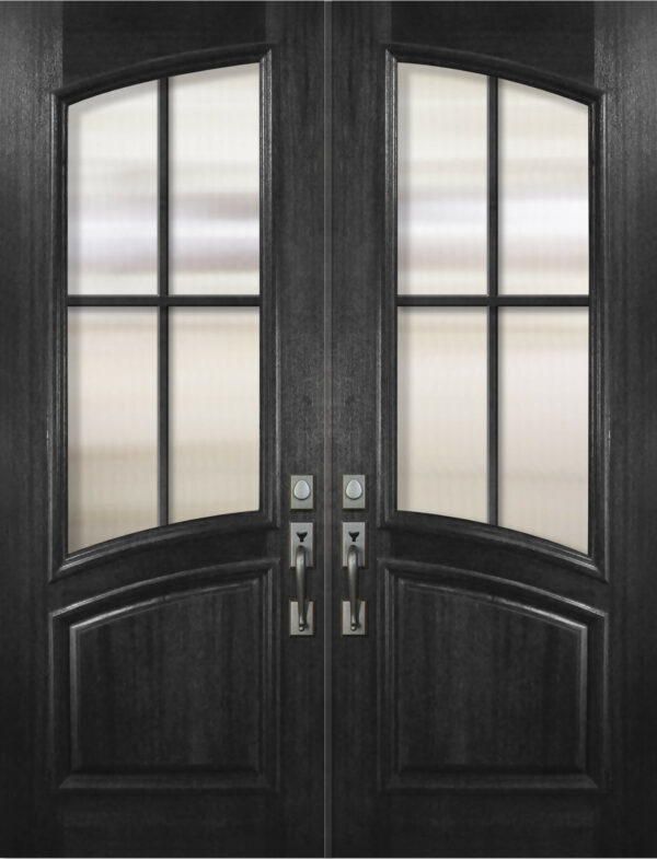 4 lite sdl arch lite rail double   80 wood door