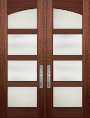 4 Lite TDL Continental Double - 8'0" Wood Door