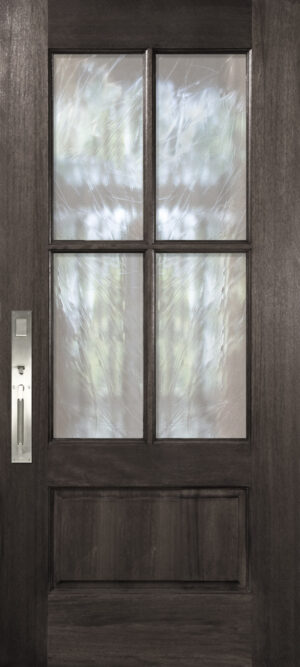 4 Lite TDL Mahogany - 6'8" Wood Door