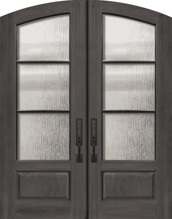 arch top double 3 lite sdl   80 wood door 3