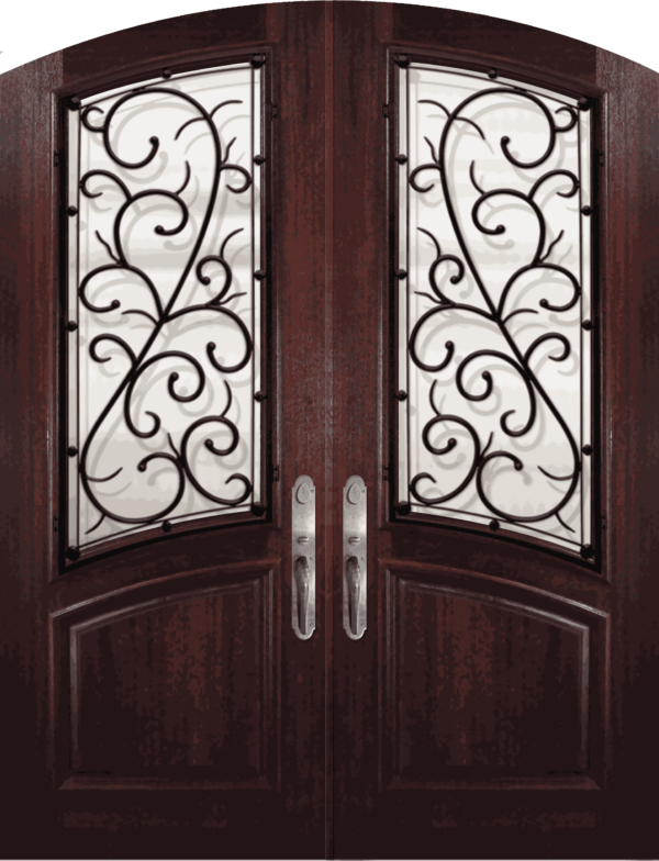 arch top double bellagio   80 wood door 1 