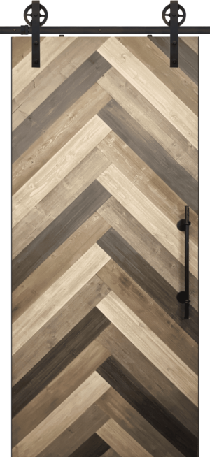 Chevron 1 - 6'8"-8'0" Barn Door