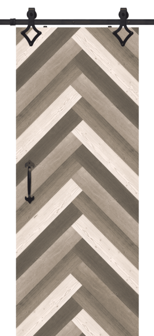 Chevron 3 - 6'8"-8'0" Barn Door