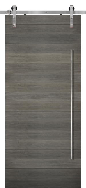 Horizontal 4: Stormy Grey - 6'8"-8'0" Barn Door