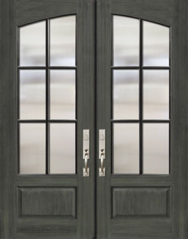 square top arch double 6 lite sdl   80 wood door